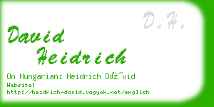 david heidrich business card